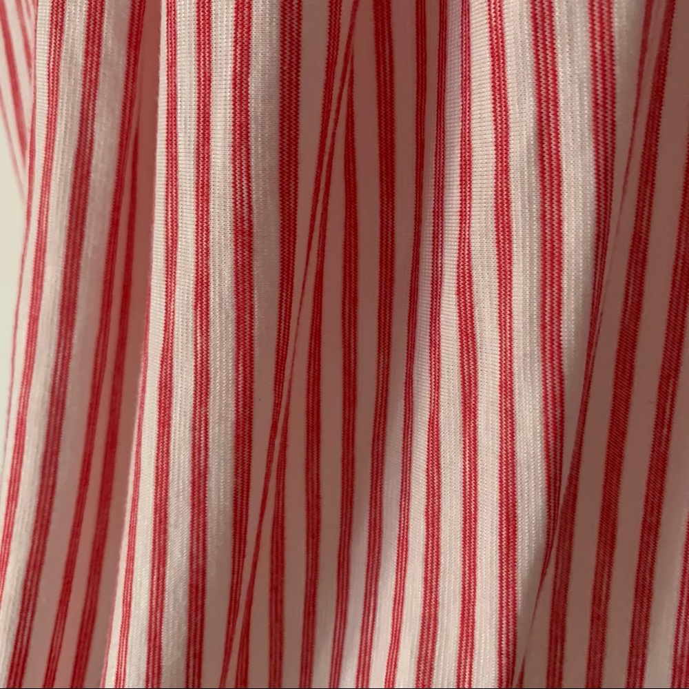 NWT Max Studio | Red & White Ruffle Sleeve Top - Picture 4 of 9